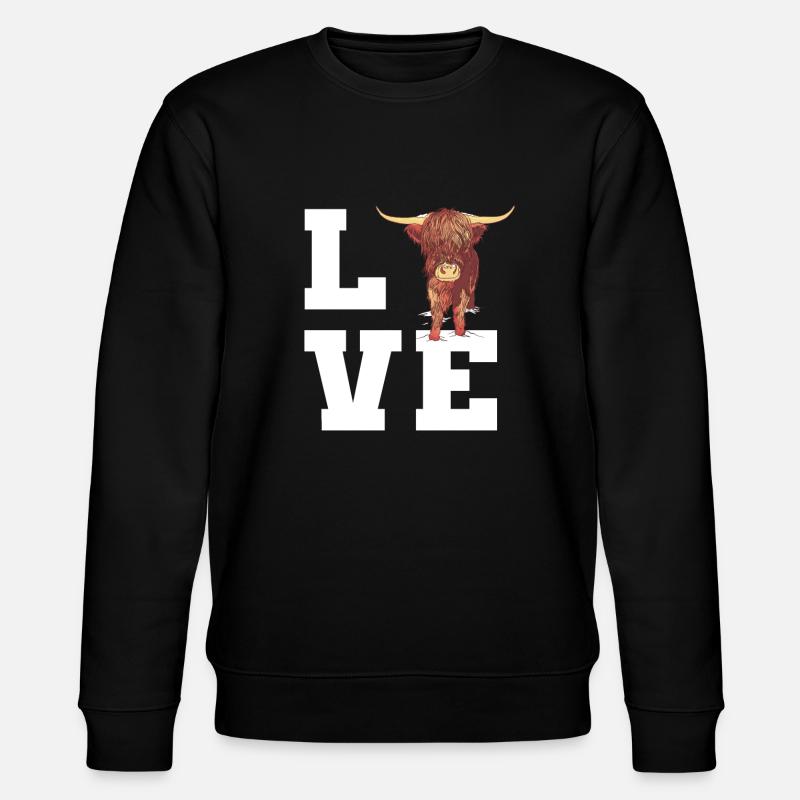 Chère vache écossaise des Highlands - Sweat bio CHANGER Stanley/Stella Unisexe - noir