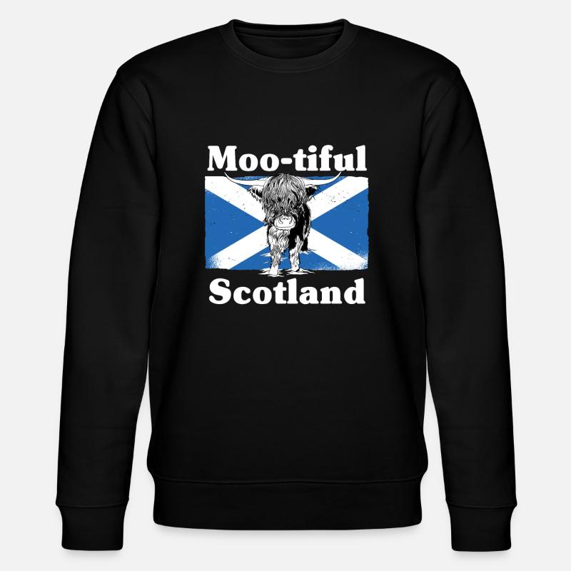Moo-tiful - Schottland - Stanley/Stella Unisex Bio-Sweatshirt CHANGER - Schwarz