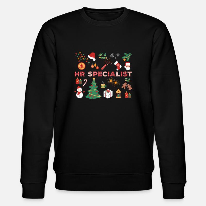 HR Spezialist Weihnachtskostüm - Stanley/Stella Unisex Bio-Sweatshirt CHANGER  - Schwarz