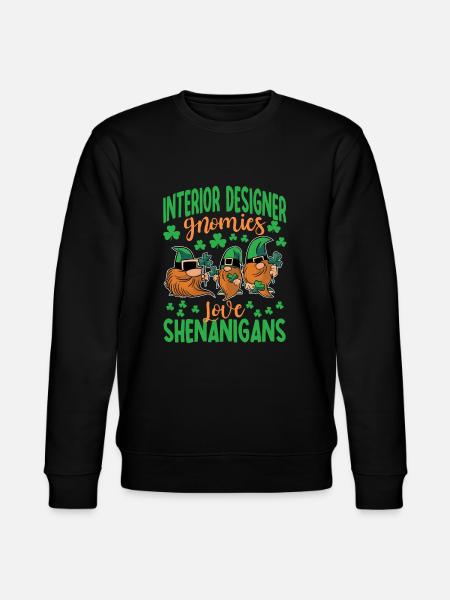 Architecte d’intérieur Gnomies Saint-Patrick - Sweat bio CHANGER Stanley/Stella Unisexe - noir