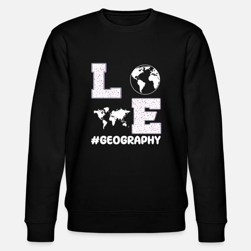 Liebe Geografie - Stanley/Stella Unisex Bio-Sweatshirt CHANGER  - Schwarz