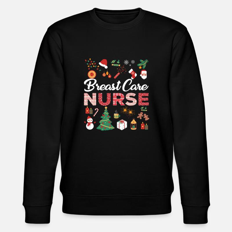 Brustpflege Krankenschwester Weihnachtsgeschenk - Stanley/Stella Unisex Bio-Sweatshirt CHANGER  - Schwarz