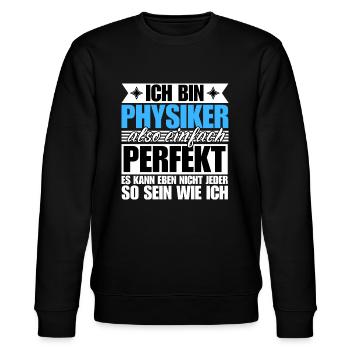Perfekter Physiker - Stanley/Stella Unisex Bio-Sweatshirt CHANGER  - Schwarz - Vorne - Nik (191cm) & Marisol (170cm)