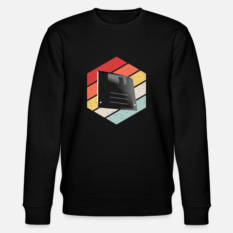 Diskette Floppy Disk - Stanley/Stella CHANGER Unisex Organic Sweatshirt - black