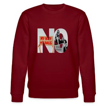 N9 - Empowerment print - Sweat bio CHANGER Stanley/Stella Unisexe - bordeaux - Devant - Nik (191cm) & Marisol (170cm)