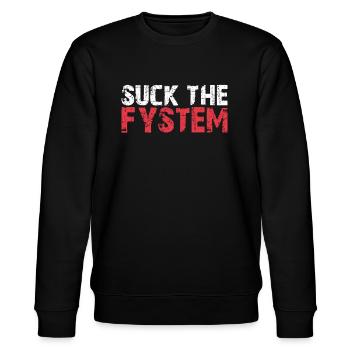 Suck the Fystem résistance protestation Fuck FCK système - Sweat bio CHANGER Stanley/Stella Unisexe - noir - Devant - Nik (191cm) & Marisol (170cm)