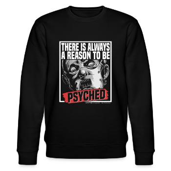 Be Psycho - Stanley/Stella CHANGER Unisex Organic Sweatshirt - black - Front - Nik (191cm) & Marisol (170cm)