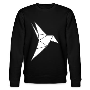 Colibri Origami Oiseau - Sweat bio CHANGER Stanley/Stella Unisexe - noir - Devant - Nik (191cm) & Marisol (170cm)
