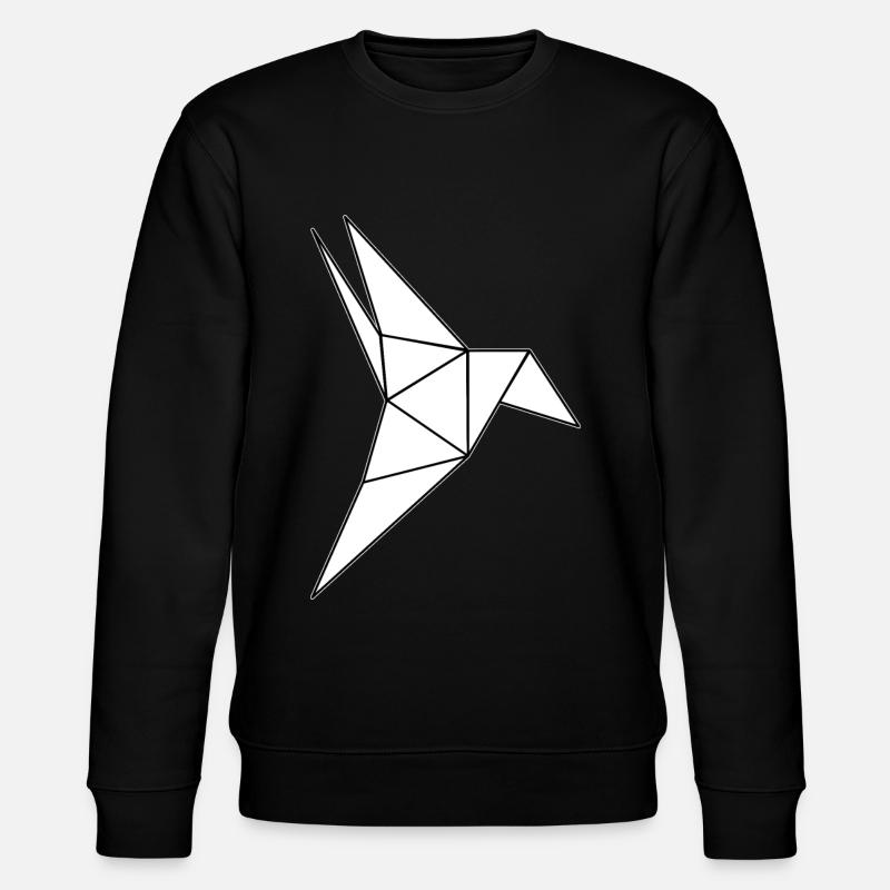 Colibri Origami Oiseau - Sweat bio CHANGER Stanley/Stella Unisexe - noir