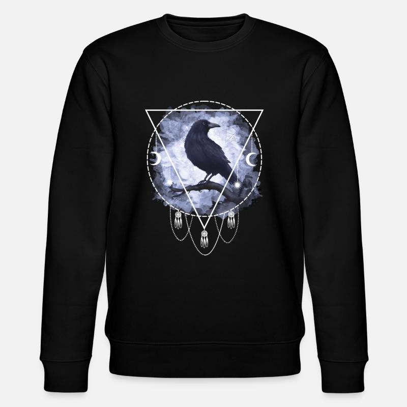 Rabe Krähe Gothic - Stanley/Stella Unisex Bio-Sweatshirt CHANGER  - Schwarz