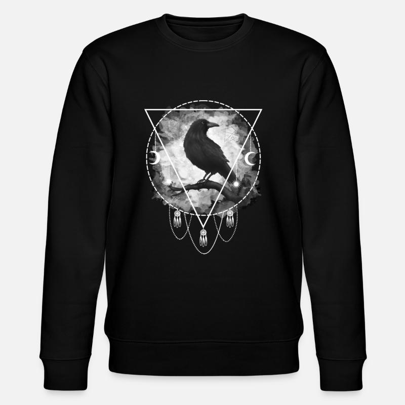 Raven Crow Gothic Occultism - Stanley/Stella CHANGER Unisex Organic Sweatshirt - black