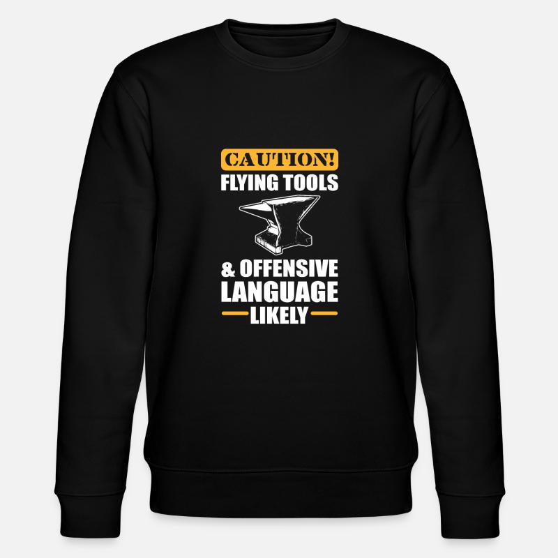 Metalworking Flying Tools Blacksmith - Stanley/Stella Unisex Bio-Sweatshirt CHANGER  - Schwarz