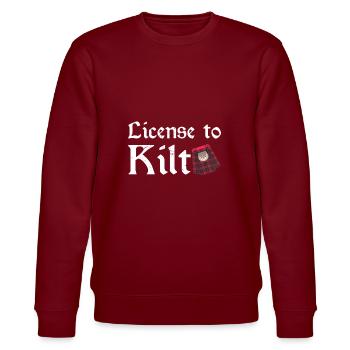Costume de kilt écossais Saying - Jupe écossaise - Sweat bio CHANGER Stanley/Stella Unisexe - bordeaux - Devant - Nik (191cm) & Marisol (170cm)