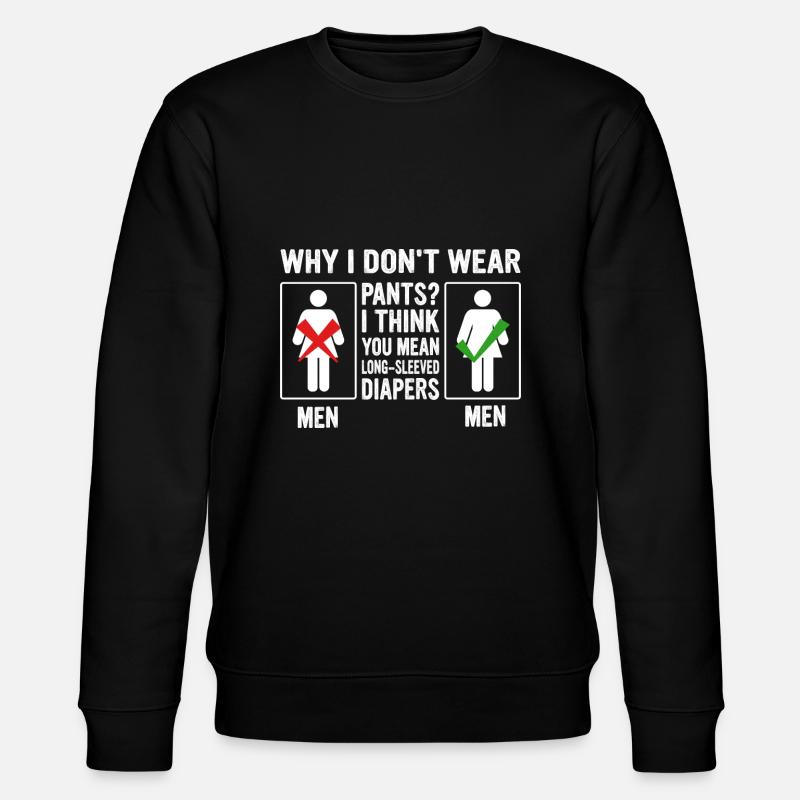 Schottischer Kilt Tracht Spruch - Schottenrock - Stanley/Stella Unisex Bio-Sweatshirt CHANGER  - Schwarz