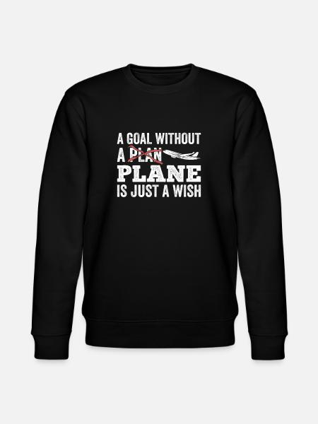 Captain Airline Pilot Jumbo Jet - Stanley/Stella CHANGER Unisex Organic Sweatshirt - black
