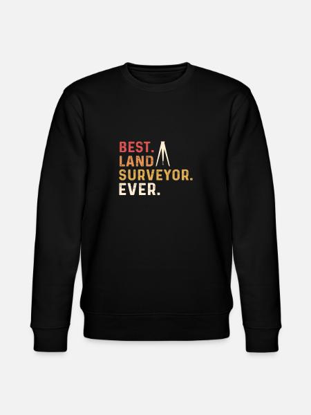 Bedst. Landmåler. Altid. Landinspektør. - Stanley/Stella økologisk unisex-sweatshirt CHANGER  - sort