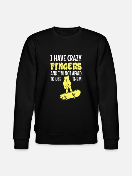 Fingerboard Finger Skateboarding Fingerboarding - Stanley/Stella CHANGER Unisex Organic Sweatshirt - black