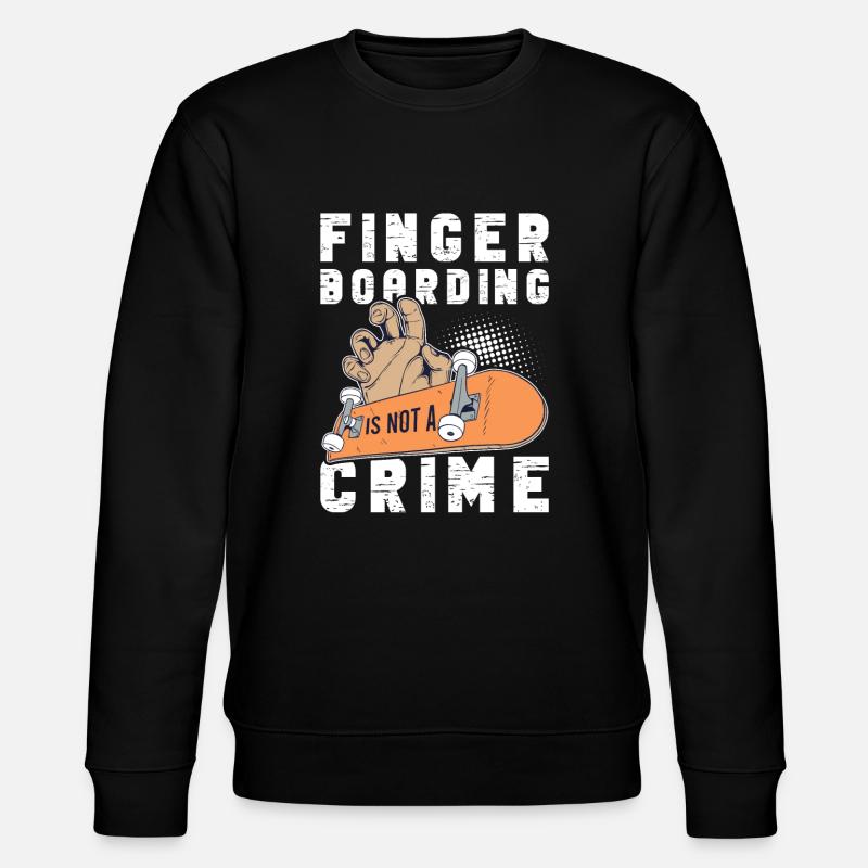 Fingerboard Finger Skateboarding Fingerboarding - Stanley/Stella CHANGER Unisex Organic Sweatshirt - black