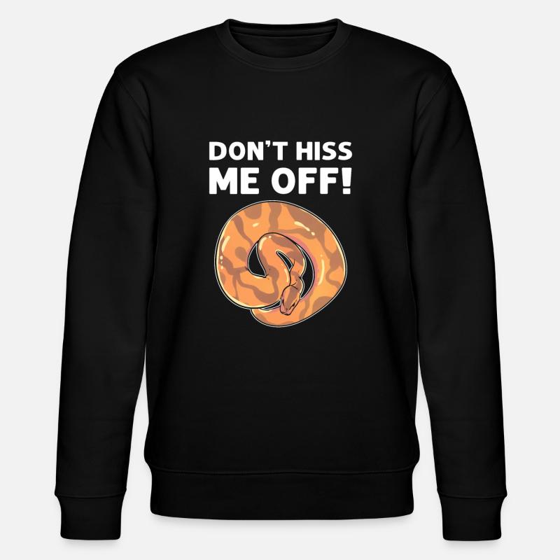 Zisch Mich Nicht An! Bananenball-python - Stanley/Stella Unisex Bio-Sweatshirt CHANGER  - Schwarz