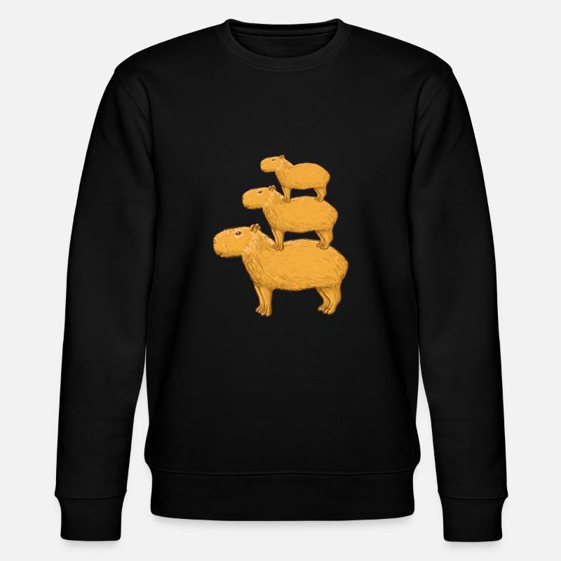 Capybaras - Stanley/Stella Unisex Bio-Sweatshirt CHANGER  - Schwarz