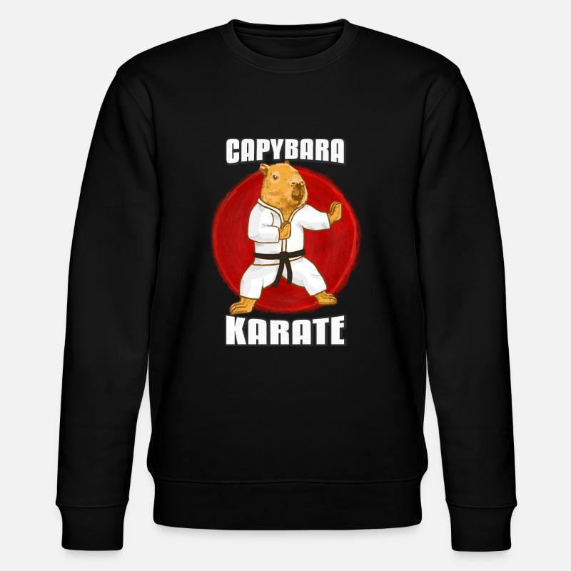 Capybara Karate Gi - Stanley/Stella CHANGER Unisex Organic Sweatshirt - black