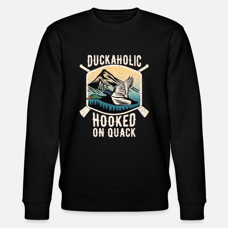 Duckaholic Entenjagd - Stanley/Stella Unisex Bio-Sweatshirt CHANGER  - Schwarz