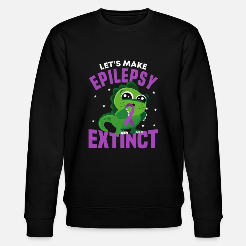 Let's make epilepsy extinct. - Stanley/Stella CHANGER Unisex Organic Sweatshirt - black