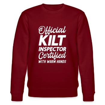 Kilt écossais disant jupe écossaise Écosse - Sweat bio CHANGER Stanley/Stella Unisexe - bordeaux - Devant - Nik (191cm) & Marisol (170cm)