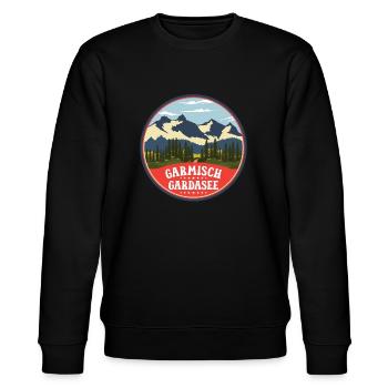 Alpenüberquerung Garmisch Gardasee - Stanley/Stella Unisex Bio-Sweatshirt CHANGER  - Schwarz - Vorne - Nik (191cm) & Marisol (170cm)