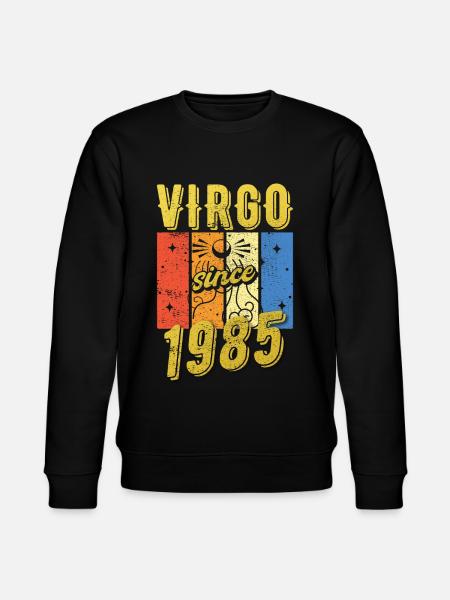 Virgo 1985 Zodiac Birthday Gift - Stanley/Stella CHANGER Unisex Organic Sweatshirt - black