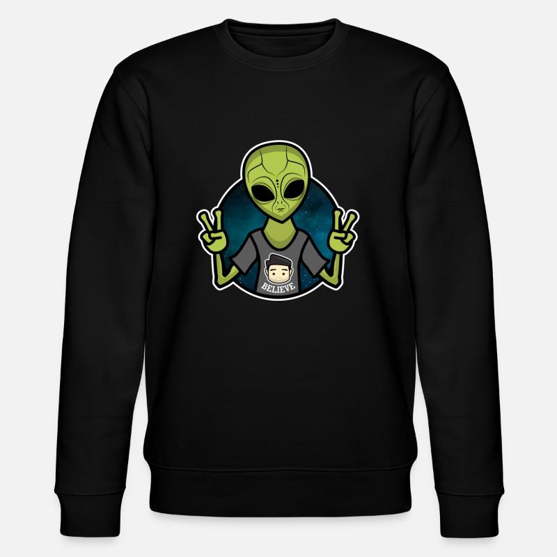 Alien glauben - Stanley/Stella Unisex Bio-Sweatshirt CHANGER  - Schwarz