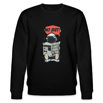 Climate Change Global Warming Friday Future Gift - Stanley/Stella CHANGER Unisex Organic Sweatshirt - black - Front - Nik (191cm) & Marisol (170cm)