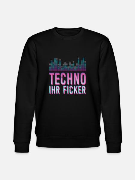 Techno Psytrance Ihr Ficker Geschenk - Stanley/Stella Unisex Bio-Sweatshirt CHANGER  - Schwarz