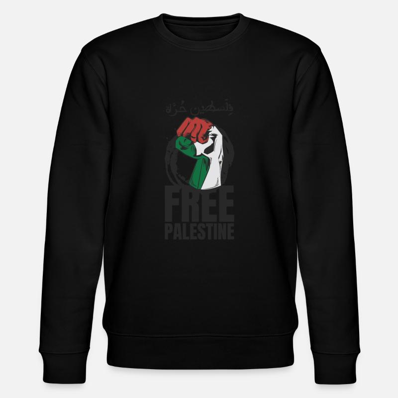 Free Palestine Movement - Stanley/Stella Unisex Bio-Sweatshirt CHANGER  - Schwarz