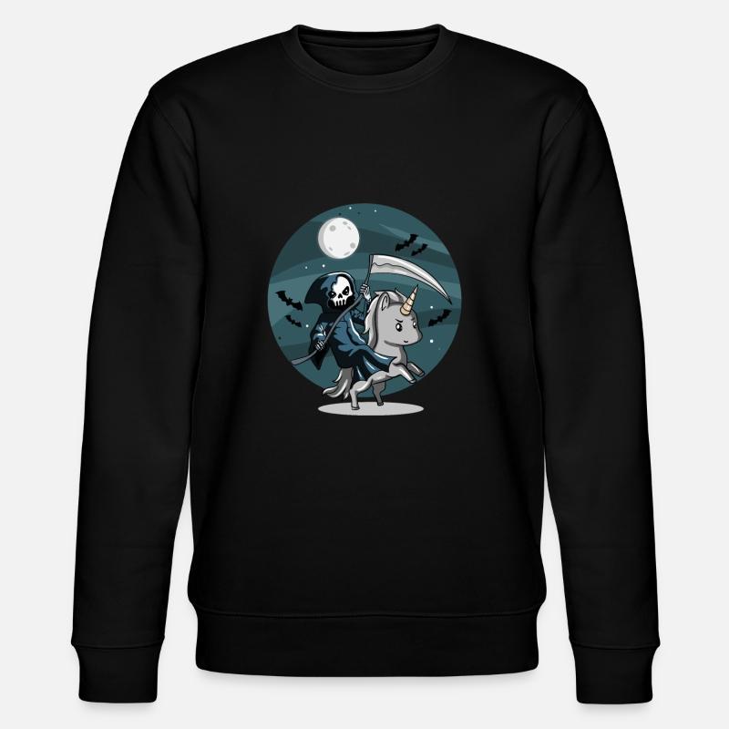 Einhorn-Reaper - Stanley/Stella Unisex Bio-Sweatshirt CHANGER  - Schwarz