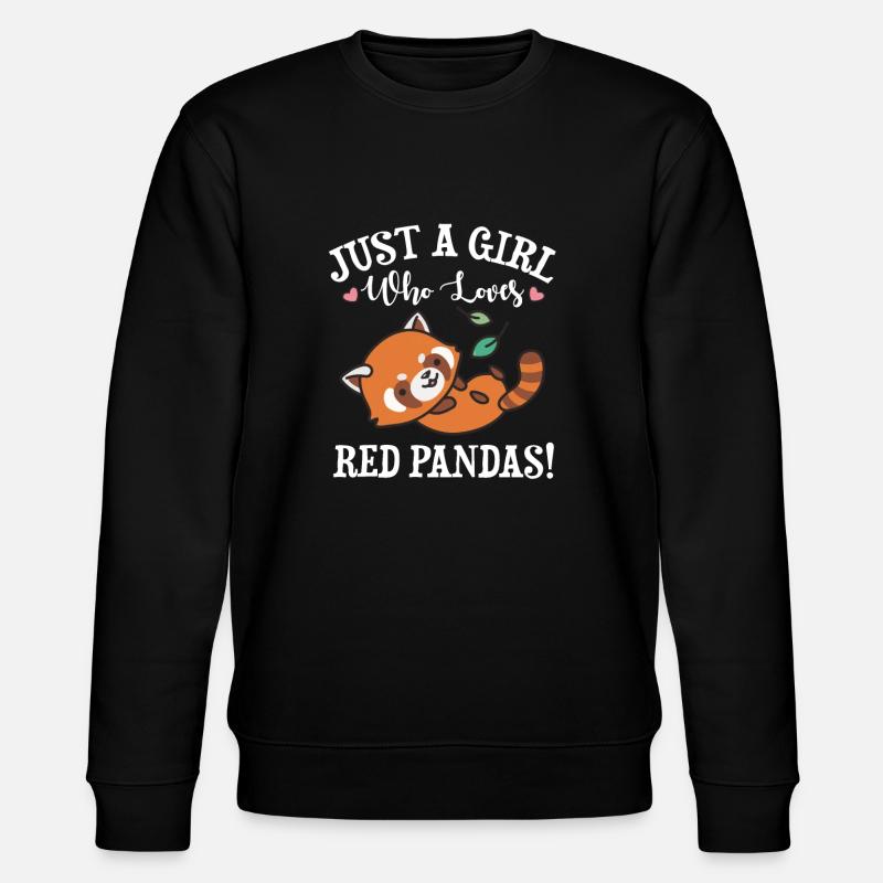 Kleiner Panda - Stanley/Stella Unisex Bio-Sweatshirt CHANGER  - Schwarz