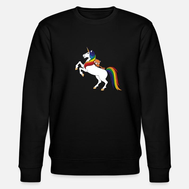 Kleiner Panda - Stanley/Stella Unisex Bio-Sweatshirt CHANGER  - Schwarz