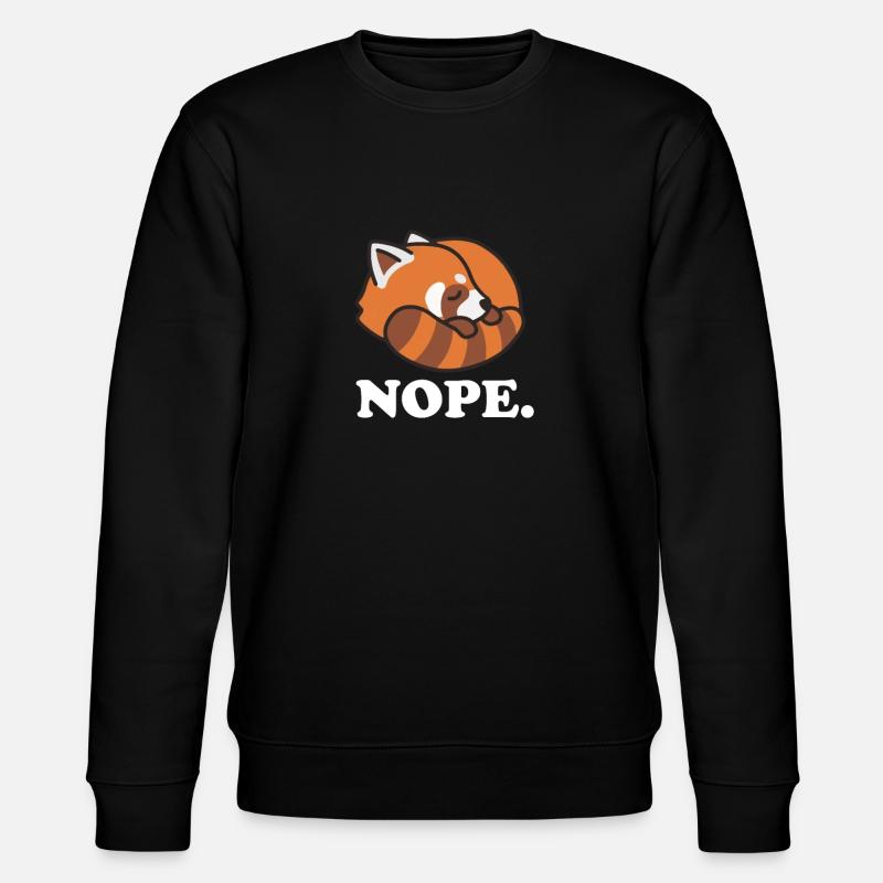 Kleiner Panda - Stanley/Stella Unisex Bio-Sweatshirt CHANGER  - Schwarz