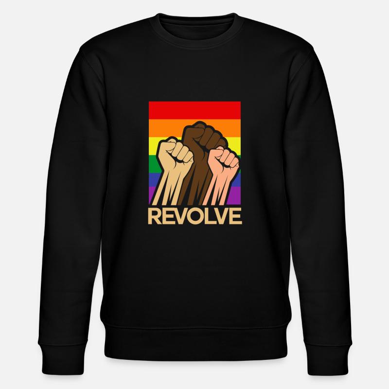 Revolve raise your Fist - Stanley/Stella Unisex Bio-Sweatshirt CHANGER  - Schwarz