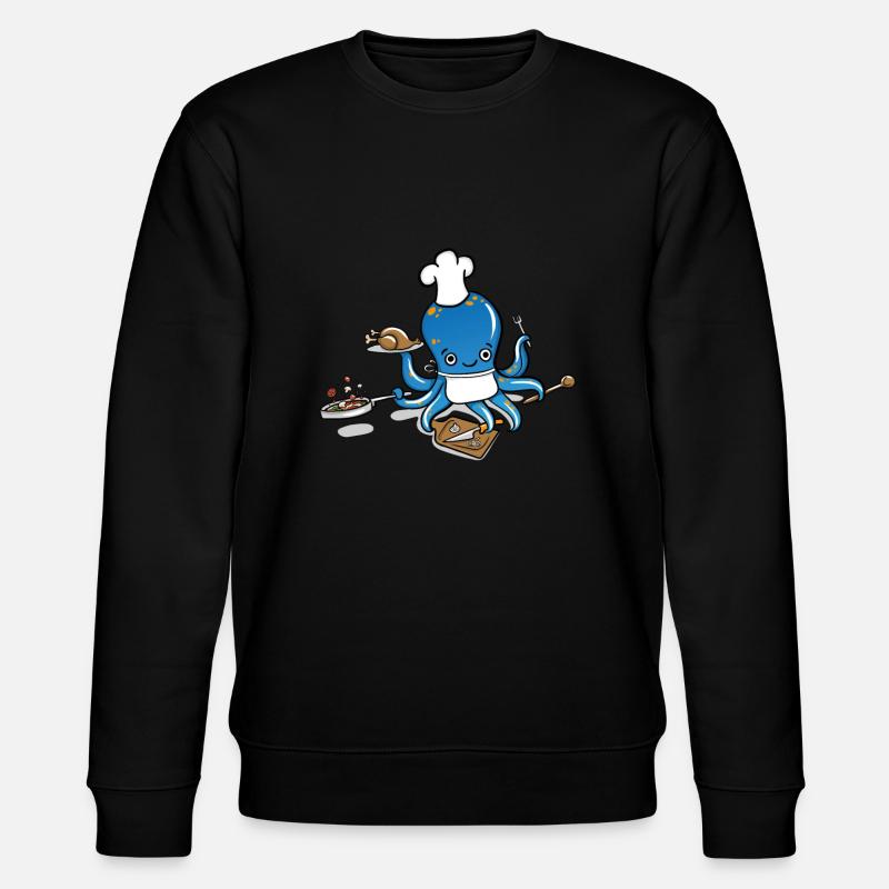 Chef Octopus - Stanley/Stella CHANGER Unisex Organic Sweatshirt - black