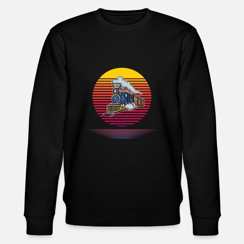 Retro Train - Stanley/Stella CHANGER Unisex Organic Sweatshirt - black
