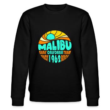 Malibu California Hippie - Stanley/Stella Unisex Bio-Sweatshirt CHANGER  - Schwarz - Vorne - Nik (191cm) & Marisol (170cm)