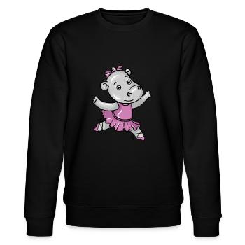 Ballerine Hippo Merch - Sweat bio CHANGER Stanley/Stella Unisexe - noir - Devant - Nik (191cm) & Marisol (170cm)