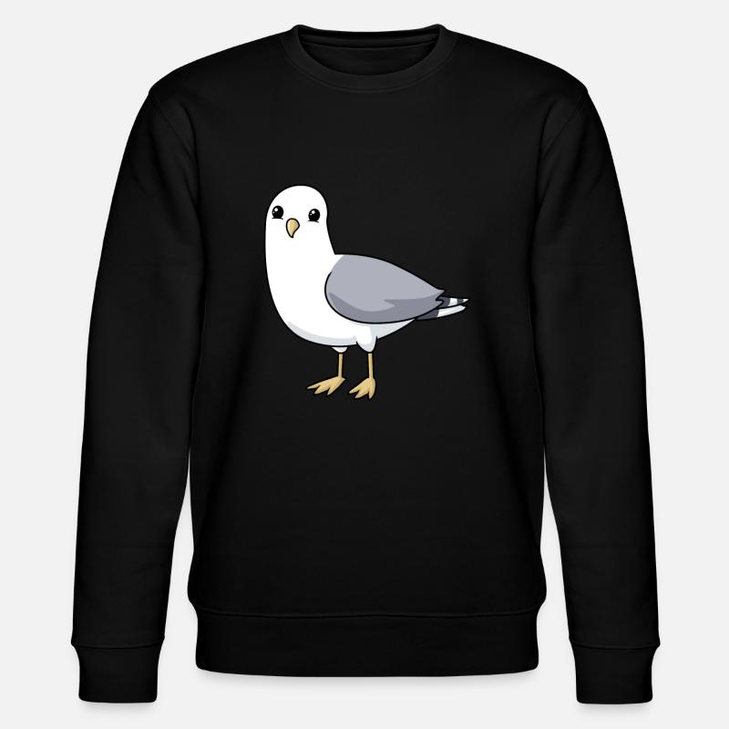 Comic Seagull Gull - Stanley/Stella CHANGER Unisex Organic Sweatshirt - black