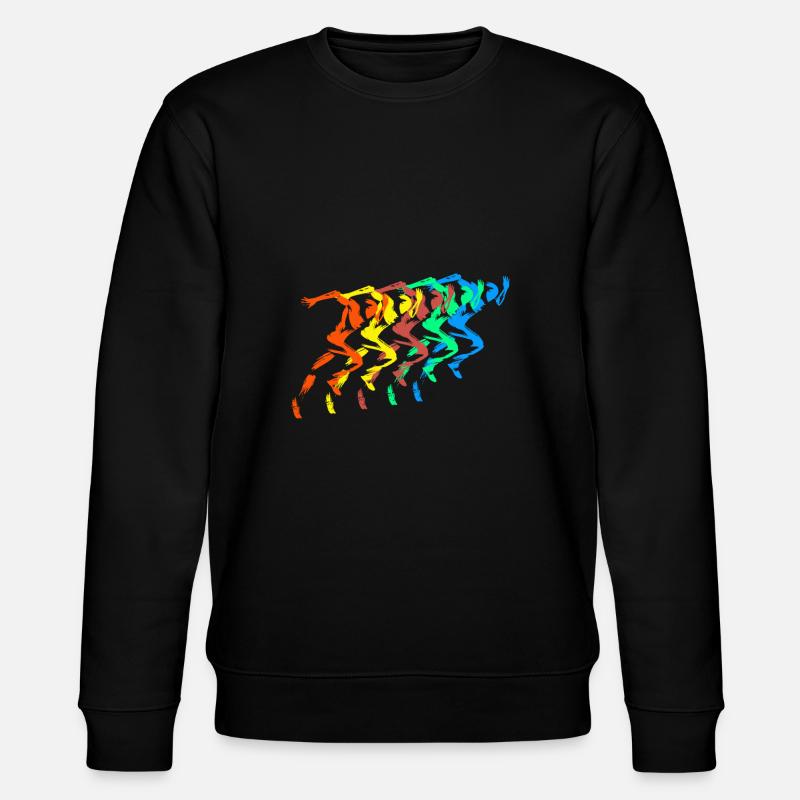 Leichtathletik Läufer Bunt Sprinter - Stanley/Stella Unisex Bio-Sweatshirt CHANGER  - Schwarz