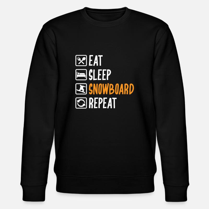 Eat Sleep Snowboard Repeat - Sweat bio CHANGER Stanley/Stella Unisexe - noir