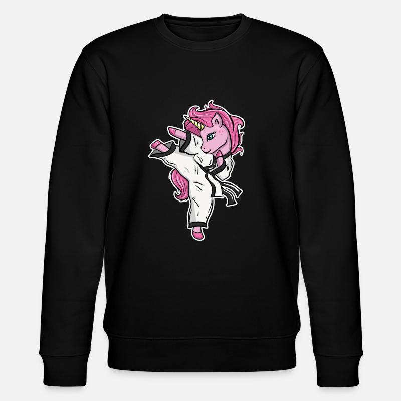 Jiu Jitsu Karate Einhorn - Stanley/Stella Unisex Bio-Sweatshirt CHANGER - Schwarz