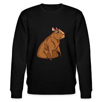 Capybara - Stanley/Stella Unisex Bio-Sweatshirt CHANGER  - Schwarz - Vorne - Nik (191cm) & Marisol (170cm)