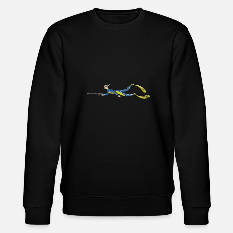 Speerfischen - Stanley/Stella Unisex Bio-Sweatshirt CHANGER  - Schwarz