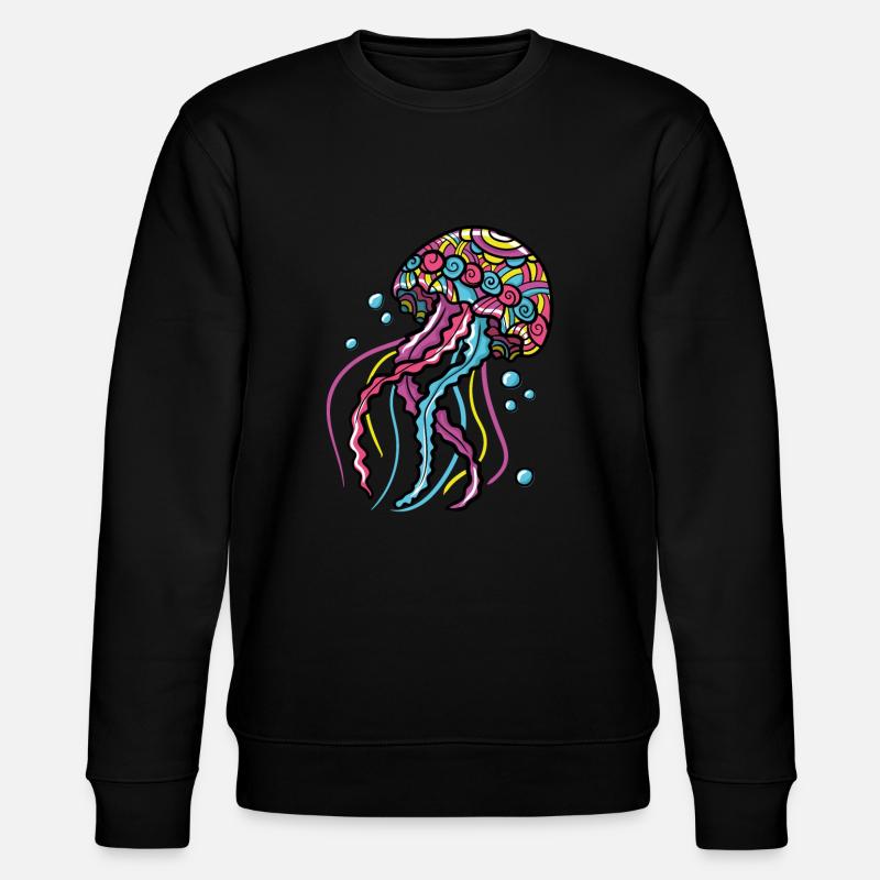Qualle Psy - Stanley/Stella Unisex Bio-Sweatshirt CHANGER  - Schwarz